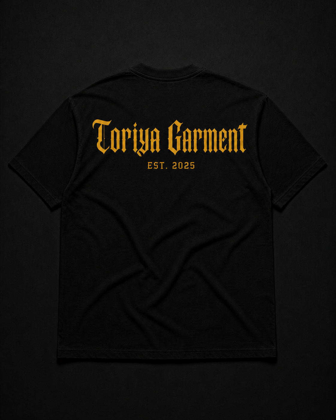 BLACK TEE GOLD BACK