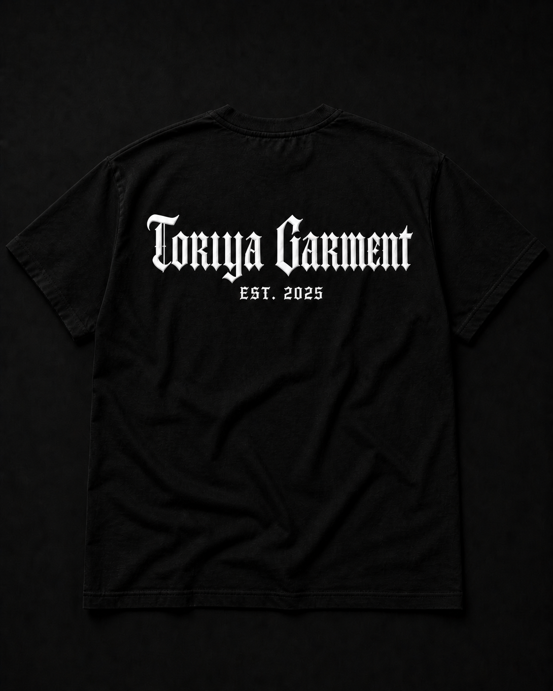 BLACK TEE WHITE BACK